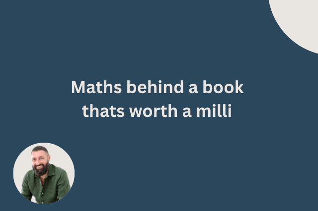 maths behind a book thats worth a milli  Sam Panetta